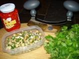 Tessa Kiros Chickpea, Feta and Cilantro Salad. Photo by Mika G.