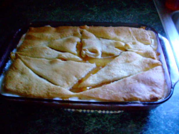 Peach Cobbler With Cream Cheese. Photo by WhatamIgonnaeatnext?