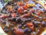 Black Bean and Onion Soup Mexicana Style.