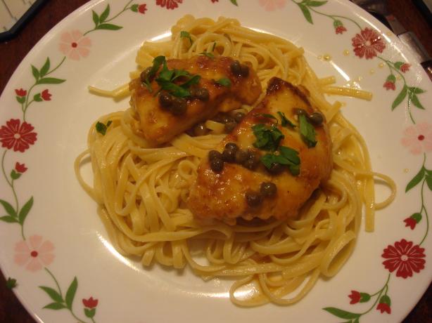 Light Chicken Piccata With Linguine. Photo by Marcasite Queen