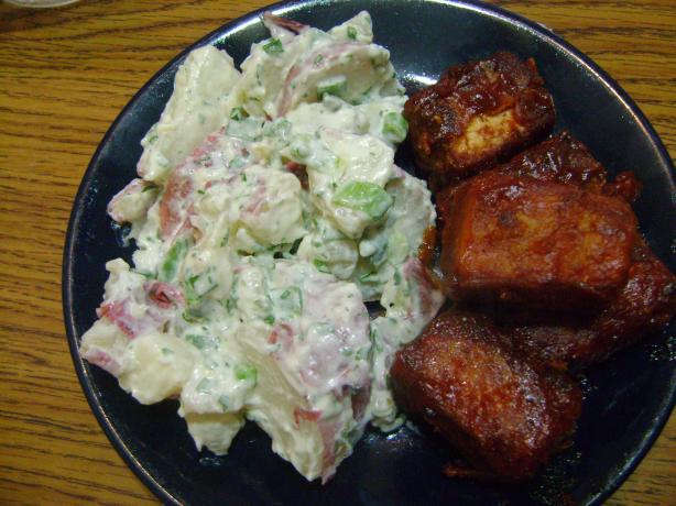 Green Onion Potato Salad. Photo by vegan mom