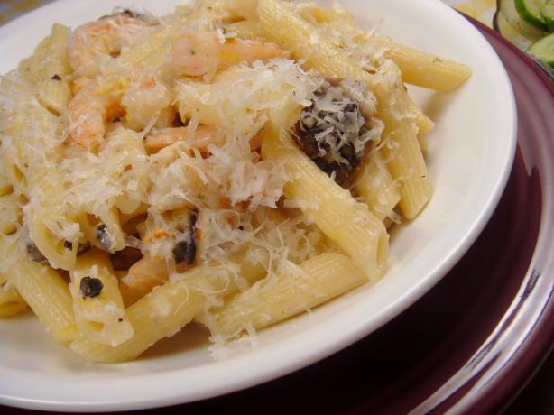Creamy Seafood and Mushroom Pasta. Photo by Lori Mama