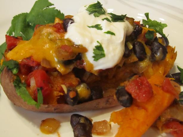 Southwestern Sweet Potatoes and Black Beans. Photo by Rita~