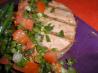 Grilled Tuna Steaks With Tomato and Herb Topping