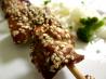 Sesame Roasted Salmon Skewers. Recipe by Boomette