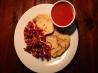 El Salvadorian Bean and Cheese Pupusas. Recipe by Sommer Clary