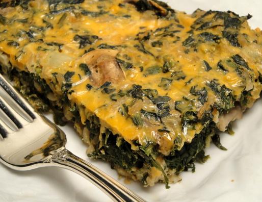 Brown Rice and Spinach Casserole. Photo by Debbwl