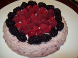 Crustless Blackberry Cheesecake