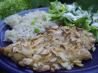 Almond-Crusted Chicken With Scallion Rice. Recipe by CaliforniaJan