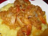 Shrimp Scampi With Preserved Lemon and Polenta