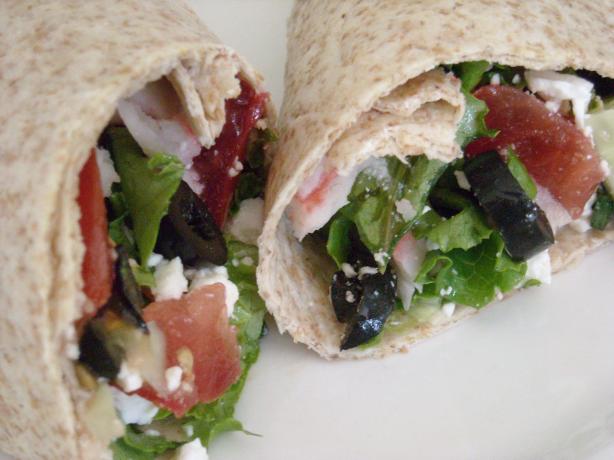 Greek Veggie Wrap (South Beach Diet Phase 2). Photo by mums the word