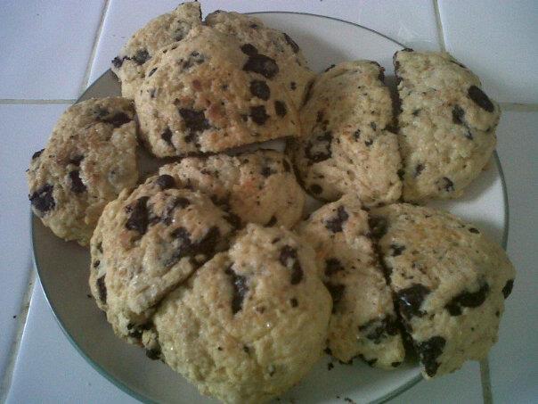 Chocolate Chip Scones. Photo by wannabecheftammy