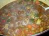 Italian Sausage and Eggplant Soup. Recipe by breezermom
