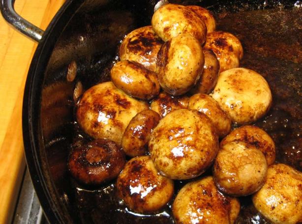 Cajun Glazed Mushrooms. Photo by dianegrapegrower