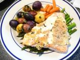 Lemon and Basil Salmon With Goat's Cheese Sauce