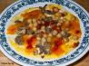 Chickpea, Mushroom, Cheese and Egg Omelet. Recipe by Skipper/Sy