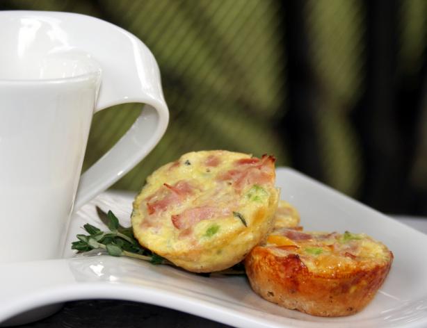 Gluten Free Ham & Cheese Quiche Bites. Photo by **Tinkerbell**