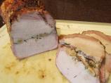 Slow Roasted Pork Loin Filled With Roasted Garlic
