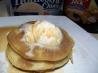 Cinnamon Pancakes With Ice-Cream and Maple Syrup