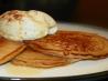 Cinnamon Pancakes With Ice-Cream and Maple Syrup