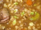 Caribbean Beef Barley Soup With Vegetables