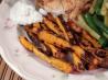 Hungry Girl's Ranch-Tastic Butternut Squash Fries With Bacon. Recipe by SashasMommy