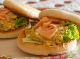 English Muffin Topped With Tarragon Egg and Smoked Salmon