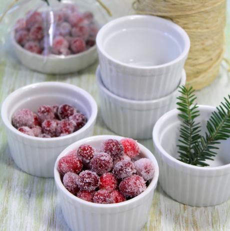 Vanilla-Orange Sugared Cranberries. Photo by spicyperspective
