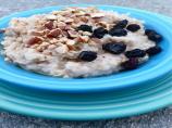 Oats and Almonds Topped With Blueberries (Vegan, Mingau De Aveia
