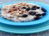 Oats and Almonds Topped With Blueberries (Vegan, Mingau De Aveia