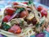 Chilli Chicken Noodles With Coriander Pesto. Recipe by Kiwi Kathy