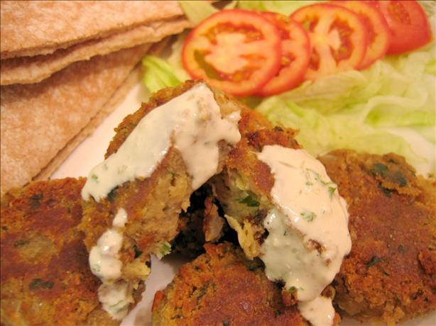 Falafel With Tahini and Cilantro Sauces. Photo by eatrealfood