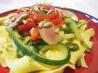 Linguine With Three Colors Vegetables and Pesto Sauce. Recipe by awalde