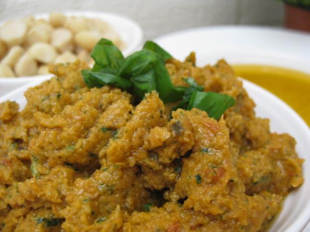Macadamia and Semi-Dried Tomato Pesto. Photo by The Blender Girl