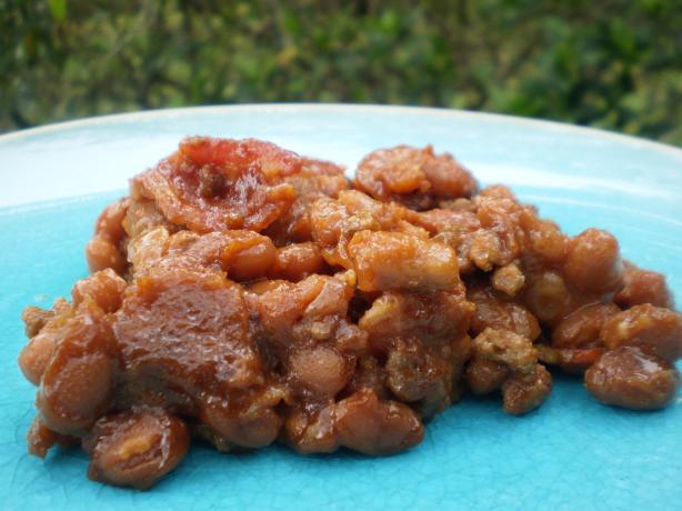 Three Meat Baked Beans. Photo by breezermom