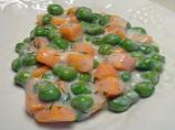 Comforting Creamed Peas and Carrots