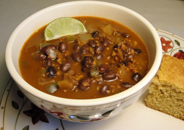 Chorizo Black Bean Soup. Photo by Debbwl