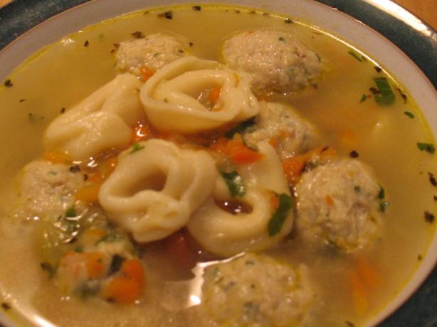 Chicken Meatball and Tortellini Soup - Tyler Florence. Photo by Chicagoland Chef du Jour