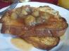 Overnight Ice Cream French Toast With Cinnamon Banana Syrup. Recipe by snappygourmet