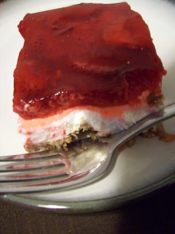 Strawberry Pretzel Jell-O. Photo by berry271
