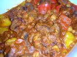 Rioja Beef With Chickpeas, Peppers and Saffron