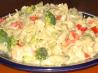 Creamy Chicken/Brocolli/Pepper and Farfelle Noodles. Recipe by less2saw