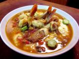 Shrimp and Crab Gumbo over Cheese Grits