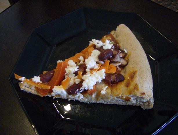 Pizza With Kidney Beans and Feta. Photo by Elise and family