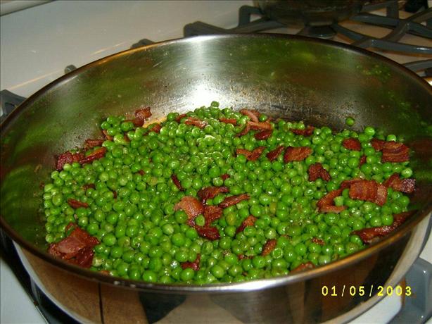 Bacon, Garlic & Parsley Peas. Photo by Marie Nixon