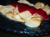 French Cream Crepes With Raspberry Sauce. Recipe by Buzymomof3
