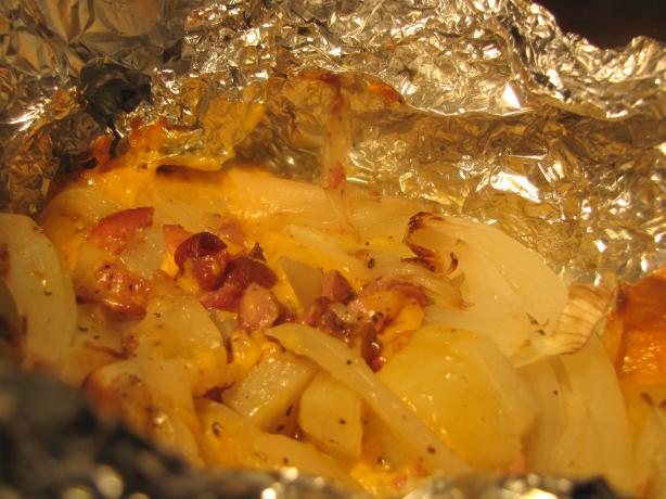 Dad's Favorite Cheesy Potatoes in Foil. Photo by kellychris