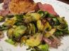 Roasted Sliced Brussels Sprouts With Garlic
