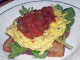 Egg and Salsa on Toast. Photo by Chef Joey Z.
