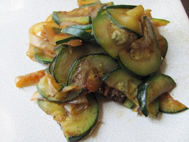 Simple Sherry Zucchini and Onions. Photo by under12parsecs